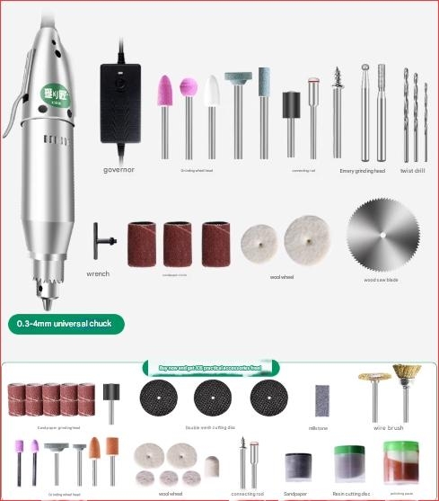 Máy khoan mài điêu khắc đánh bóng cầm tay đảo chiều Mini KJ300 KUN JIANG Electric Drill Grinder Multi-Function