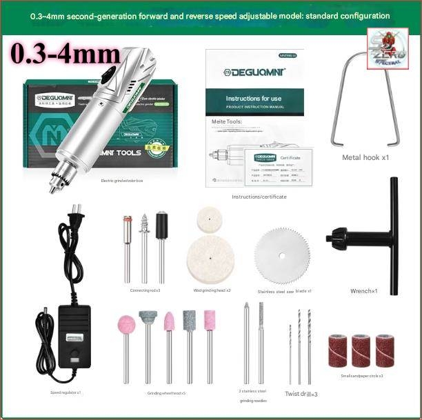 Máy khoan mài điêu khắc đánh bóng cầm tay đảo chiều DEGUQMNT Mini Electric Drill Grinder MNT998518