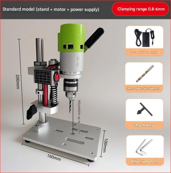 Máy khoan dọc JM802-775 v2 để bàn Table Mini Drill Press Wood Drilling PCB Punching