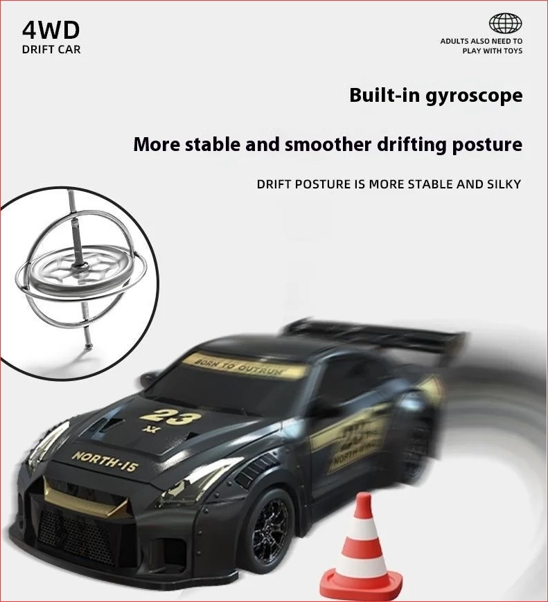 Ô tô điều khiển RC Gyro Drift Car 1:43 mini racing 2.4G 4WD - Break The Dawn (BRRRRT)