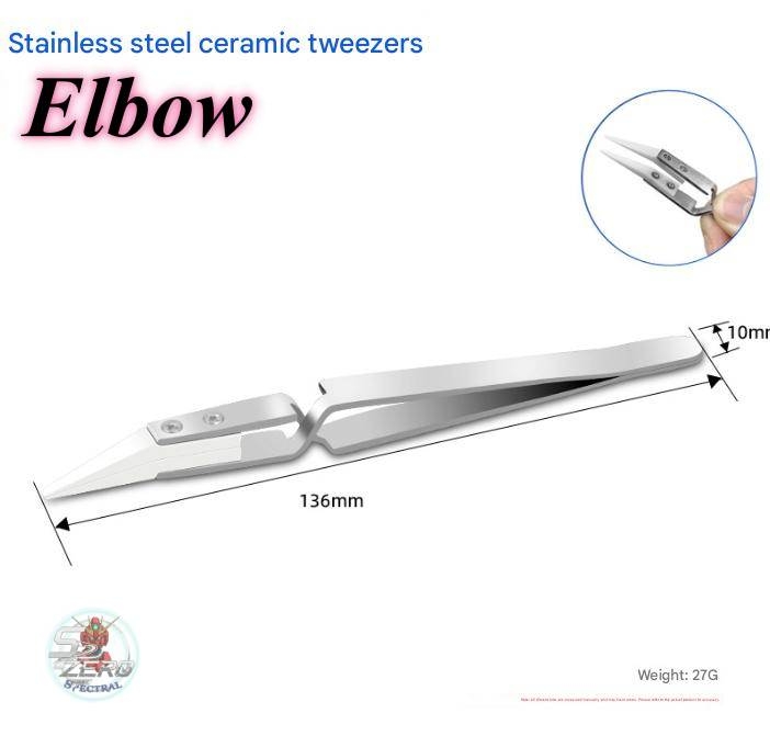 Nhíp sứ kẹp gắp linh kiện tự giữ - nhịp ngược Ceramic tweezers interchangeable cross-shaped heads