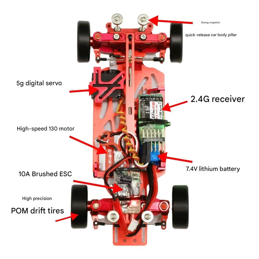 Ô tô điều khiển RC Car Drift 1/28 Mini-Q8 4WD RC Electric Model Racing RTR