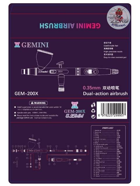 Bút sơn Airbrush Gemini Gem-II 200x 0.3 0.5mm double action