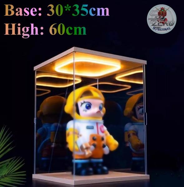 Hộp MICA Guweiti trưng bày mô hình với led trần có cửa mở - display box with light openable door