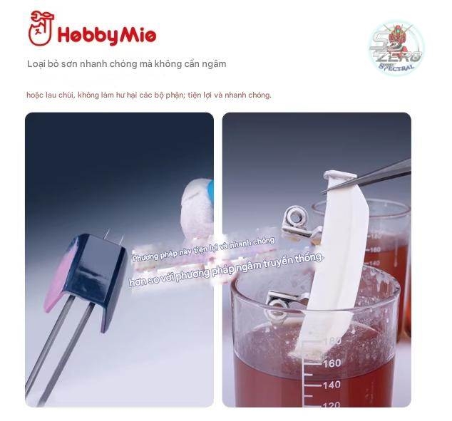 Khăn lau tẩy sơn xóa decal nước Hobby Mio Paint remover stripping wipes cleaner