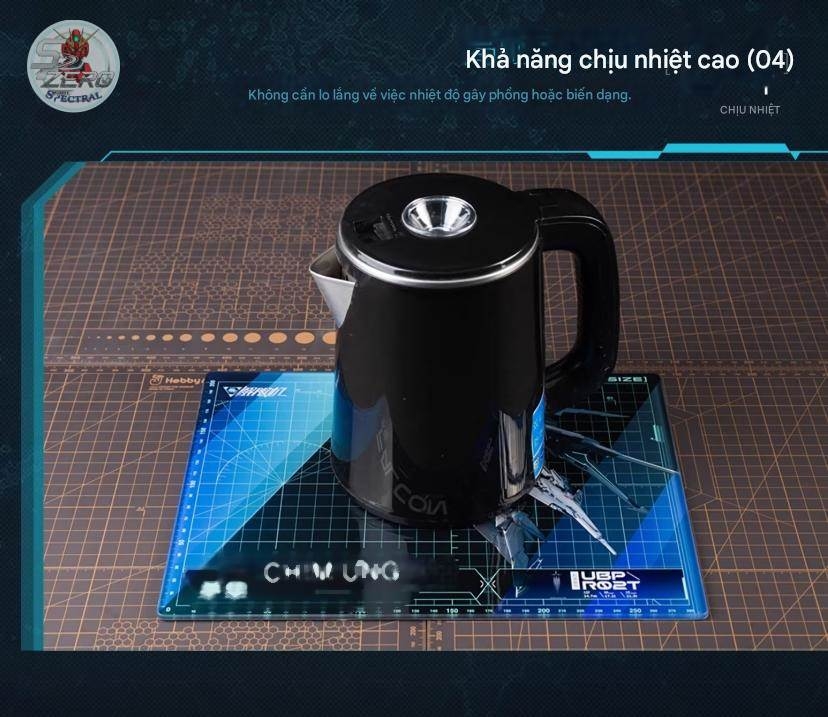 Bảng cắt mô hình kính cường lực A4 Glass Cutting Mat Hobby Mio x Mecha break Falcon