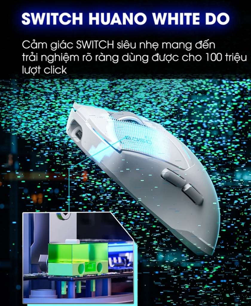 Chuột không dây gaming INPHIC IN10 bluetooth 3 mode cảm biến PAW3395 8000hz led RGB wireless 2.4g
