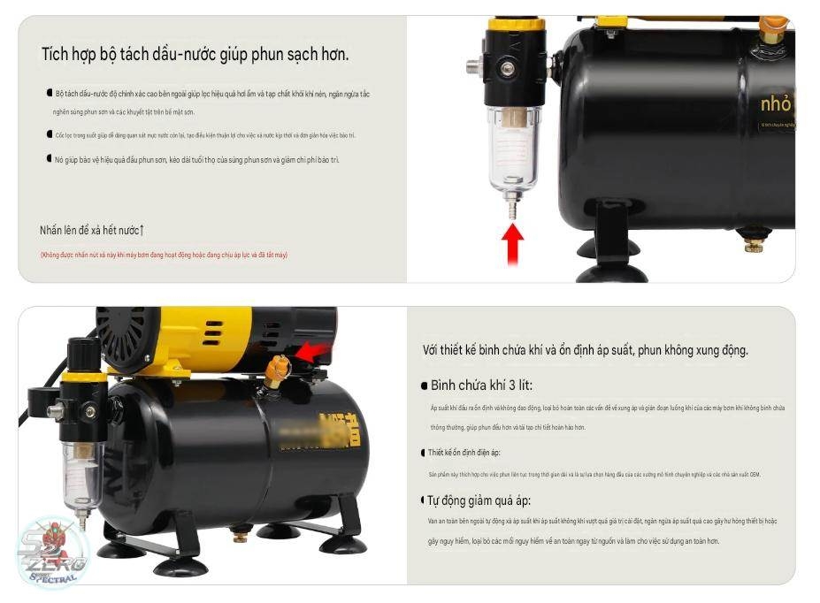 Máy nén khí RoyalMax TC-80T Aircompressor Airbrush sơn mô hình