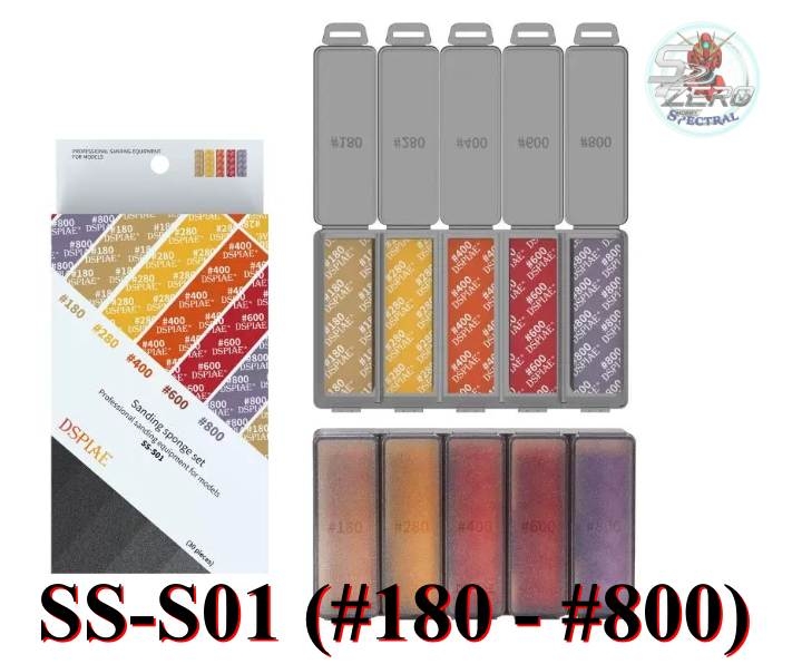 Bộ nhám xốp dính cắt sẵn kèm hộp DSPIAE Sponge Sanding Paper Set (30 Pieces, SS Coarse/Fine)