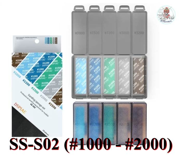 Bộ nhám xốp dính cắt sẵn kèm hộp DSPIAE Sponge Sanding Paper Set (30 Pieces, SS Coarse/Fine)