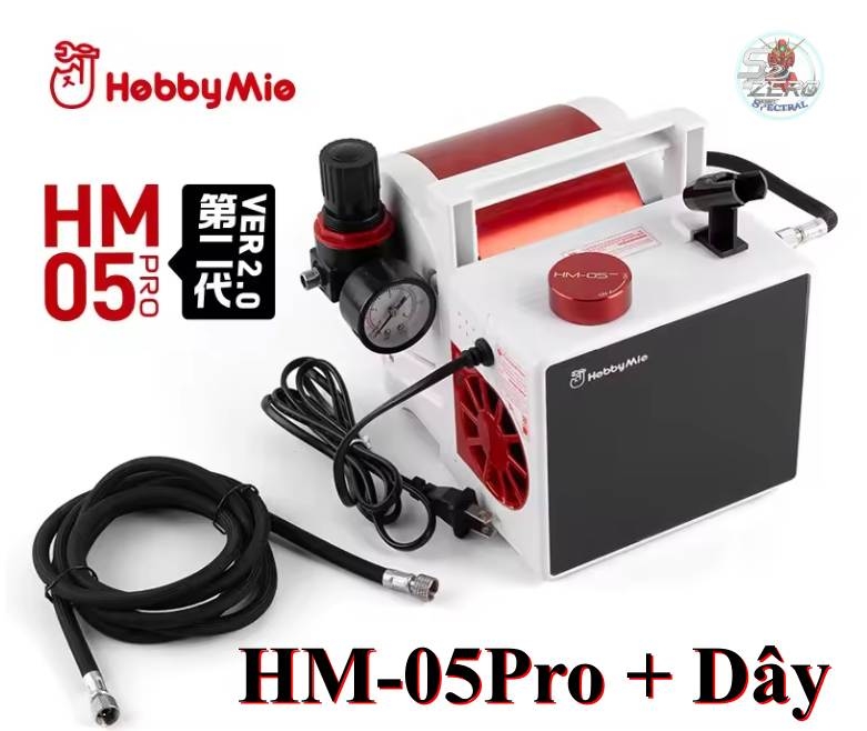 Máy nén khí sơn mô hình Hobby Mio mini High Power Desktop Compressor airbrush HM05 Pro v2