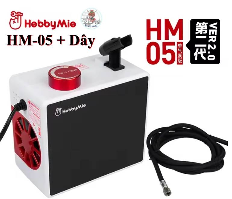Máy nén khí sơn mô hình Hobby Mio mini High Power Desktop Compressor airbrush HM05 Pro v2