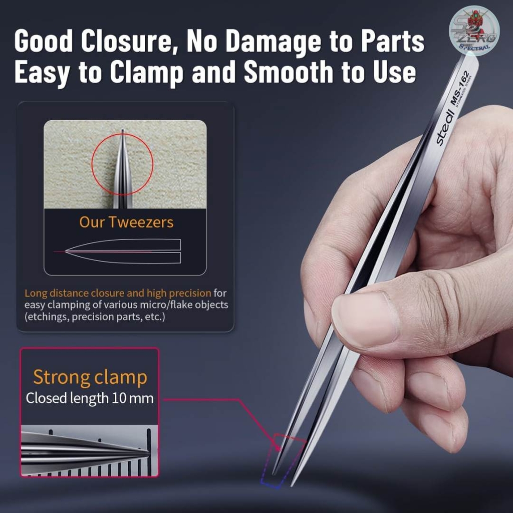 Nhíp độ chính xác cao thành dày thép không gỉ Stedi Thick-walled Strong Precision Tweezers