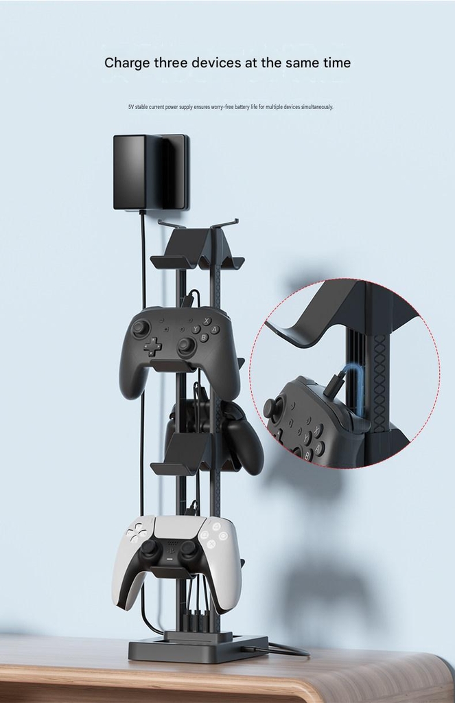 Giá đỡ tay cầm Iplay Gamepad Storage Stand *8 kèm sạc Charging *3 HBS-2846