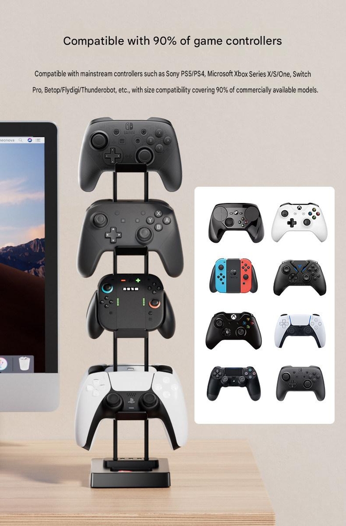 Giá đỡ tay cầm Iplay Gamepad Storage Stand *8 kèm sạc Charging *3 HBS-2846