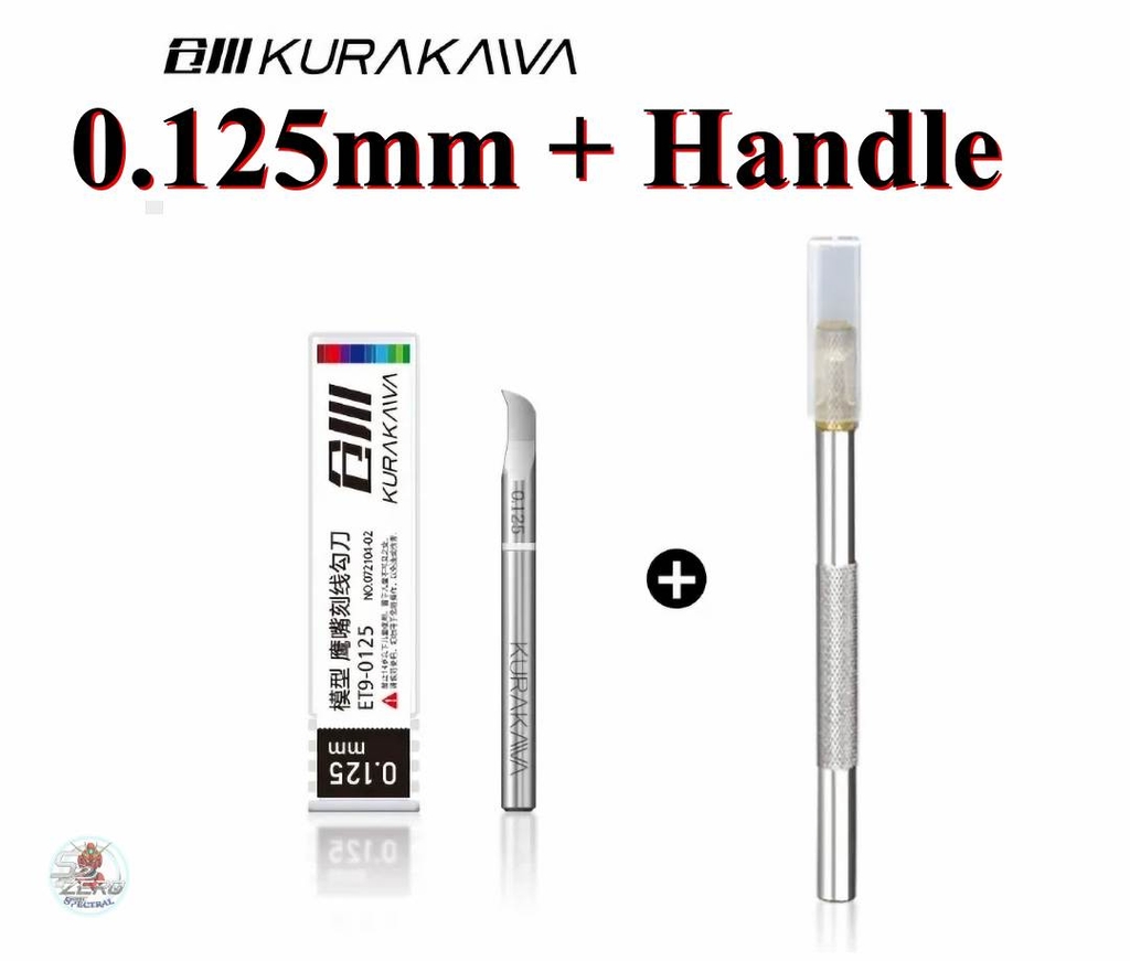 Tạo line detail Chisel lưỡi câu KURAKAWA 0.1-1.0mm ET9 Hook Line Knife + cán