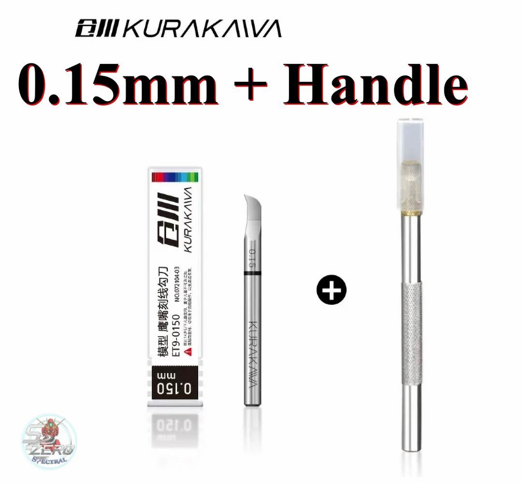 Tạo line detail Chisel lưỡi câu KURAKAWA 0.1-1.0mm ET9 Hook Line Knife + cán