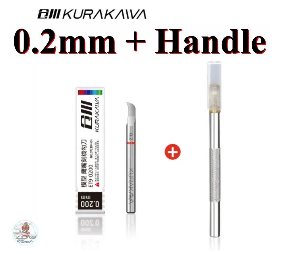 Tạo line detail Chisel lưỡi câu KURAKAWA 0.1-1.0mm ET9 Hook Line Knife + cán