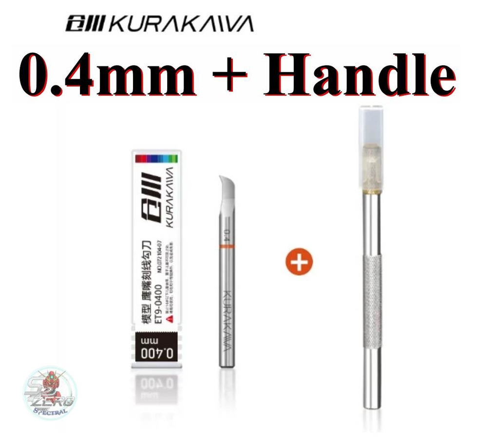 Tạo line detail Chisel lưỡi câu KURAKAWA 0.1-1.0mm ET9 Hook Line Knife + cán