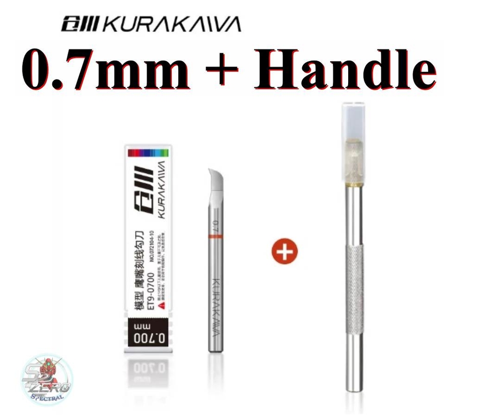 Tạo line detail Chisel lưỡi câu KURAKAWA 0.1-1.0mm ET9 Hook Line Knife + cán