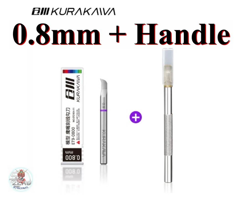 Tạo line detail Chisel lưỡi câu KURAKAWA 0.1-1.0mm ET9 Hook Line Knife + cán