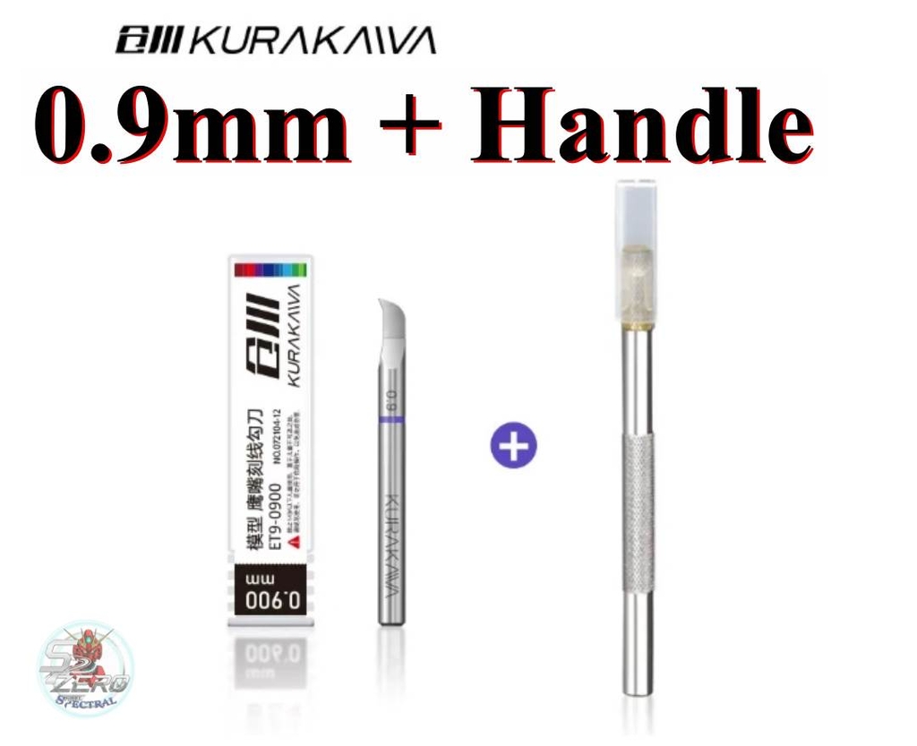 Tạo line detail Chisel lưỡi câu KURAKAWA 0.1-1.0mm ET9 Hook Line Knife + cán