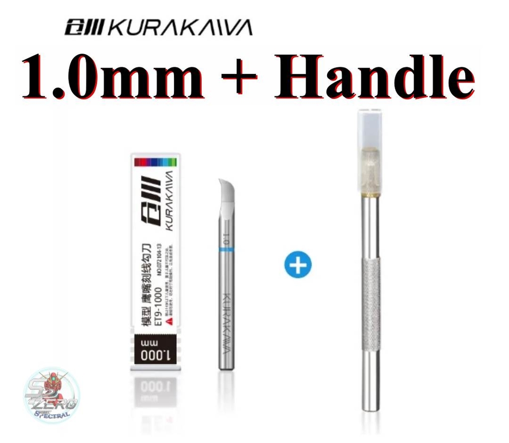 Tạo line detail Chisel lưỡi câu KURAKAWA 0.1-1.0mm ET9 Hook Line Knife + cán