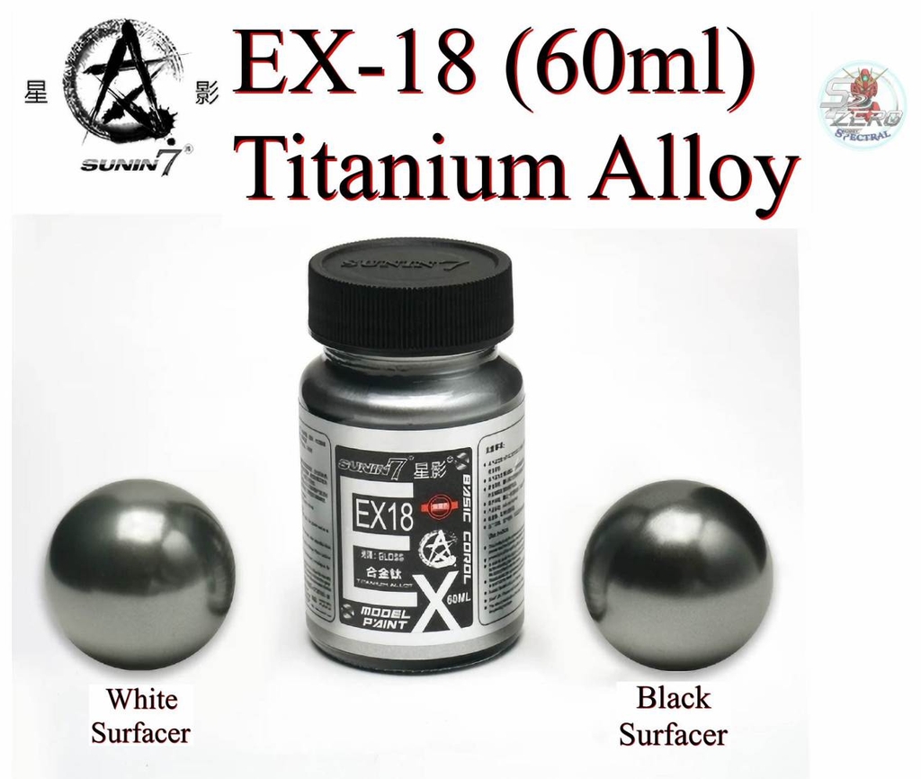 Sơn Sunin EX chất lượng cao màu bạc màu thép Titanium Mithril Silver Shiny