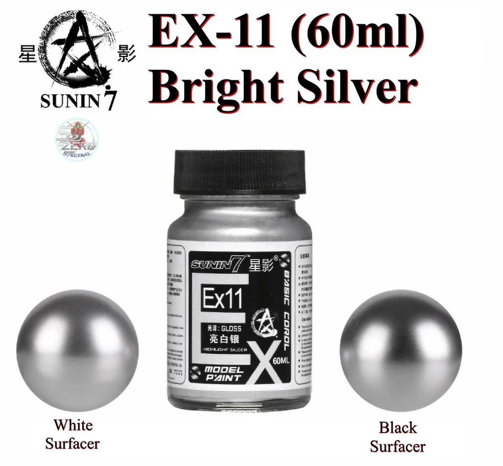 Sơn Sunin EX chất lượng cao màu bạc màu thép Titanium Mithril Silver Shiny