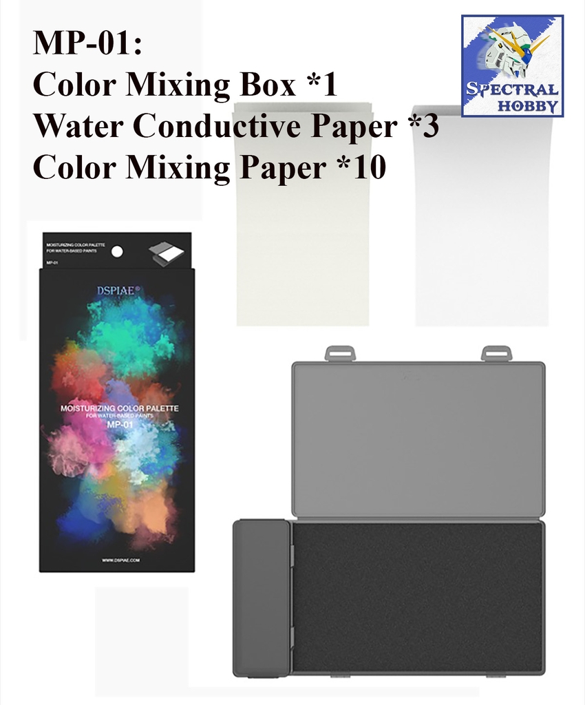 Khay sơn DSPIAE dưỡng ẩm vẽ cọ water based MP01 pigments moisturizing palette color paper paint tray