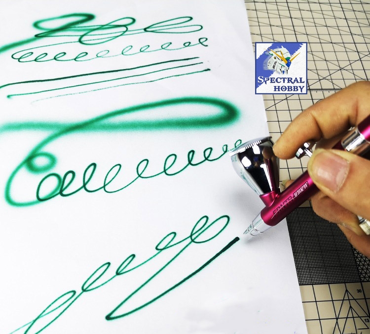 Bút sơn mô hình FRNTR FR-100 Pro 0.2 0.3 0.5mm Aluminum lightweight low-pressure double action Airbrush