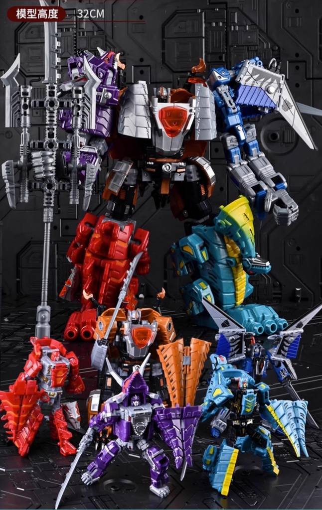 Mô hình Transformer Dinosaur King Shura TB-13A / TB-13B Metal ver Brave Dino warrior special team