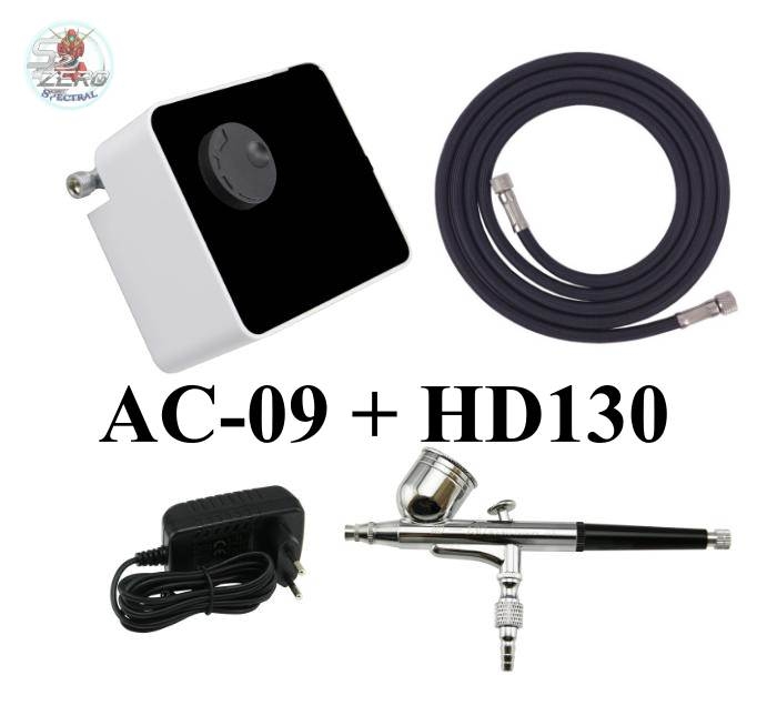 Máy nén khí sơn mô hình Air Pump Compressor Mini HM03 AC09 Hobby Mio