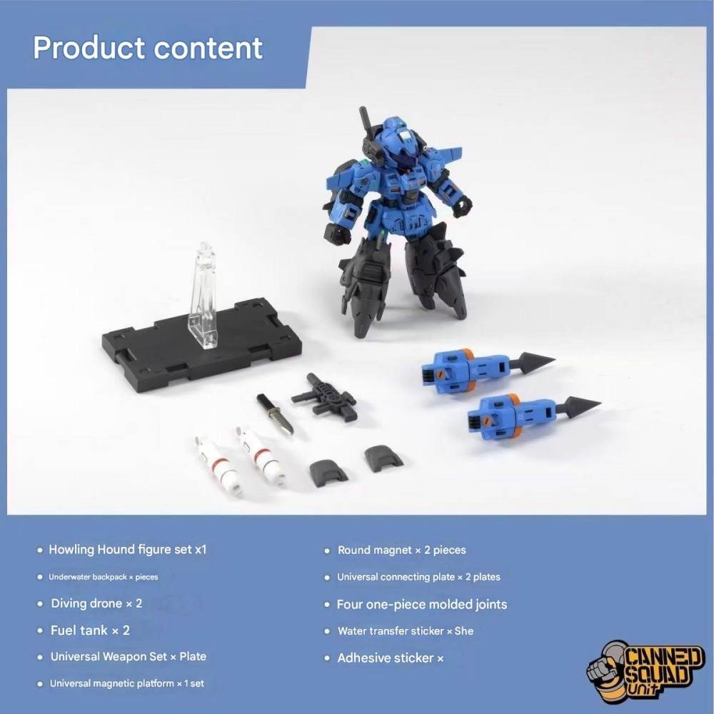 Mô hình lắp ráp Canned Squad Unit Strike Barking Hound CSU 004 005 Ex pack Multifun Model