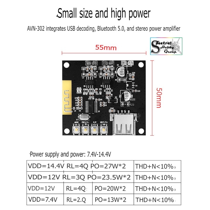Mạch Âm Thanh Khuếch Đại Công Suất 27W x2 HIFI 2.0 BLuetooth 5.0 lossless decoder  amplifier class D Chất Lượng Cao