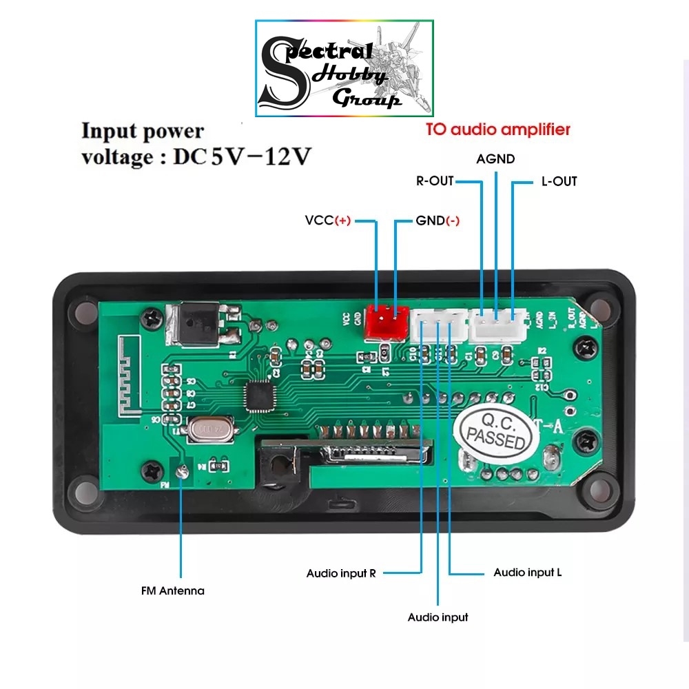 Mạch khuếch đại Giải Mã Âm Thanh Bluetooth 5.0 25W *2 Màn LCD 12V B2i Amplifier Bluetooth speaker
