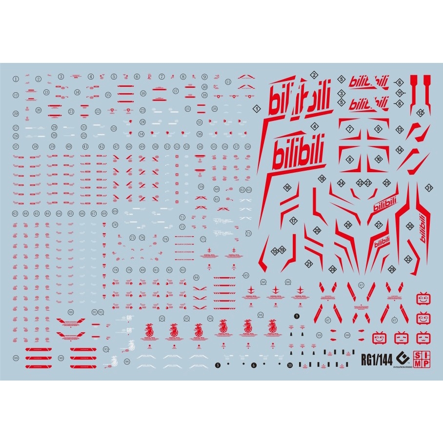 Decal nước dán mô hình MG HG RG Gundam Phenex 03 các loại Water sticker