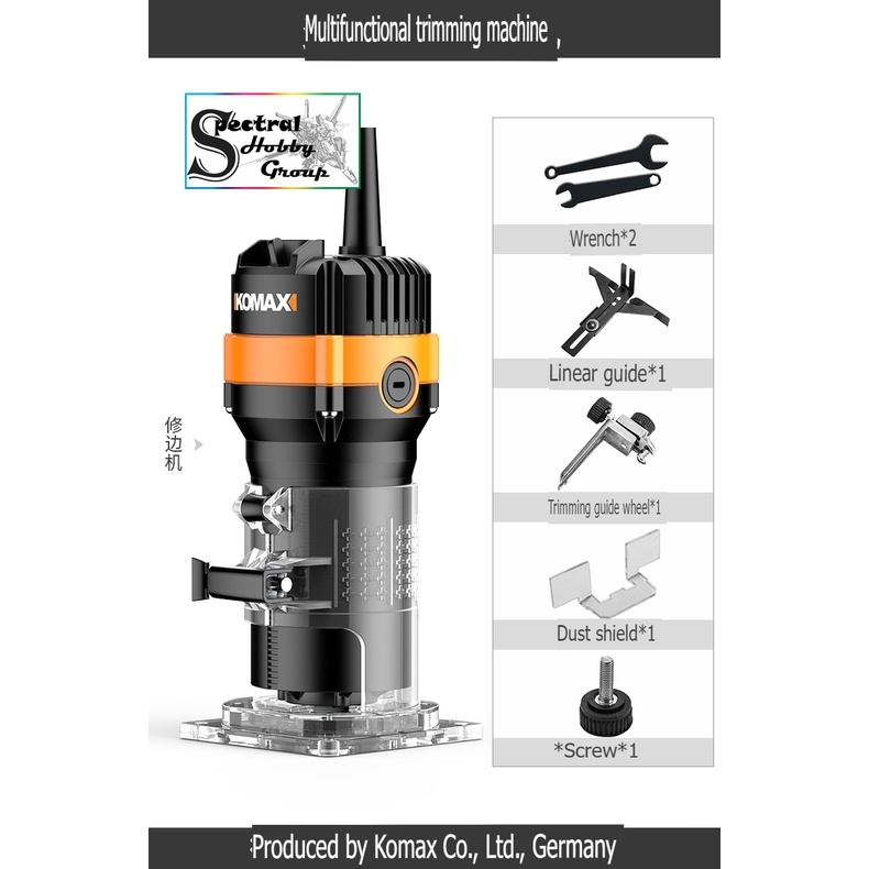 Dụng cụ KOMAX Máy khoan phay gỗ cầm tay cao cấp multi-function trimming machine woodworking tools