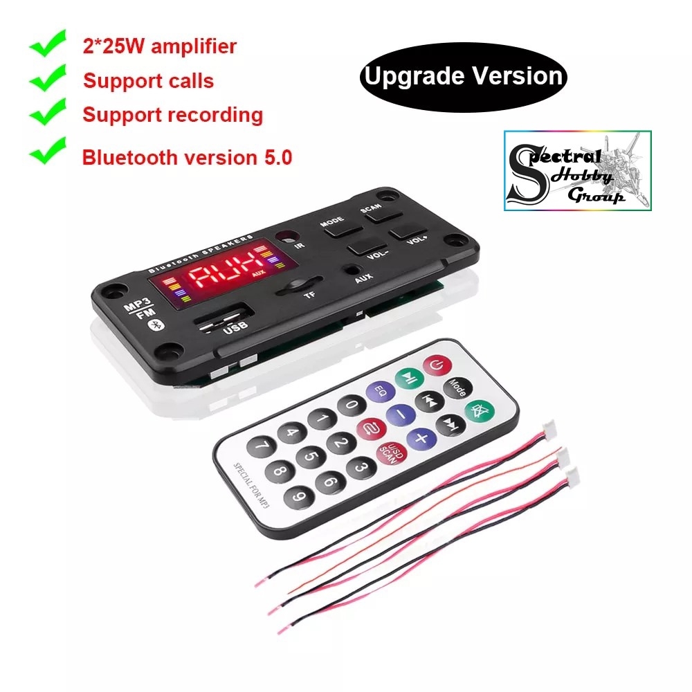 Mạch khuếch đại Giải Mã Âm Thanh Bluetooth 5.0 25W *2 Màn LCD 12V B2i Amplifier Bluetooth speaker