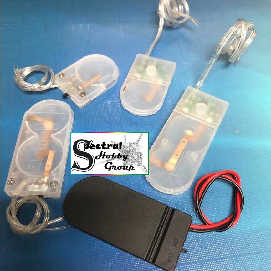 Đế khay để pin CR2032 có công tắc cell battery box 3v 6v holder with switch LED lamp