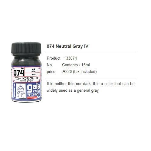 Sơn mô hình GAIA Color 061 - 075 trắng xám series White Blue Gray Sunin paint