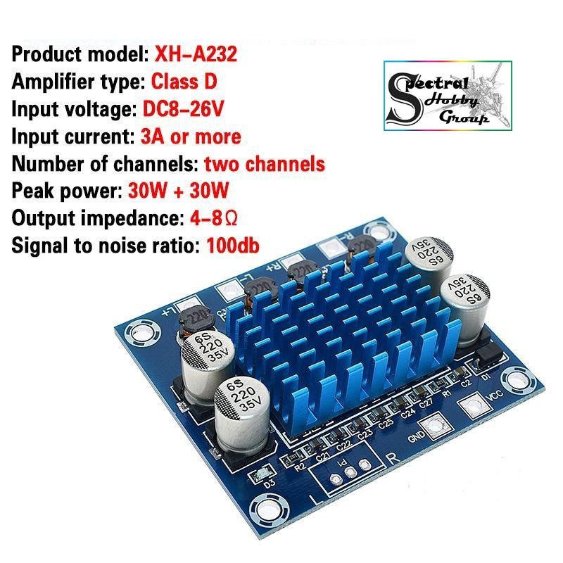 Mạch Khuếch Đại Âm Thanh XH-A232 TPA3110 30W *2 HIFI 2.0 DC8V-26V Power amplifier