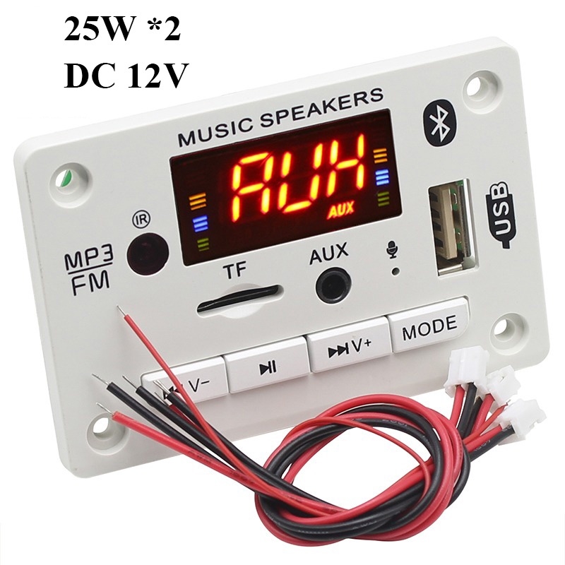 Mạch khuếch đại Giải Mã Âm Thanh Bluetooth 5.0 Màn LCD 12V JQ-D106BT Amplifier Bluetooth speaker