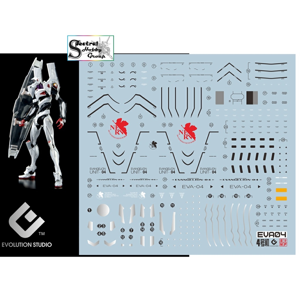 Decal nước dán mô hình RG HG Evangelion EVA Unit 00 01 02 03 04 06 08 Water sticker