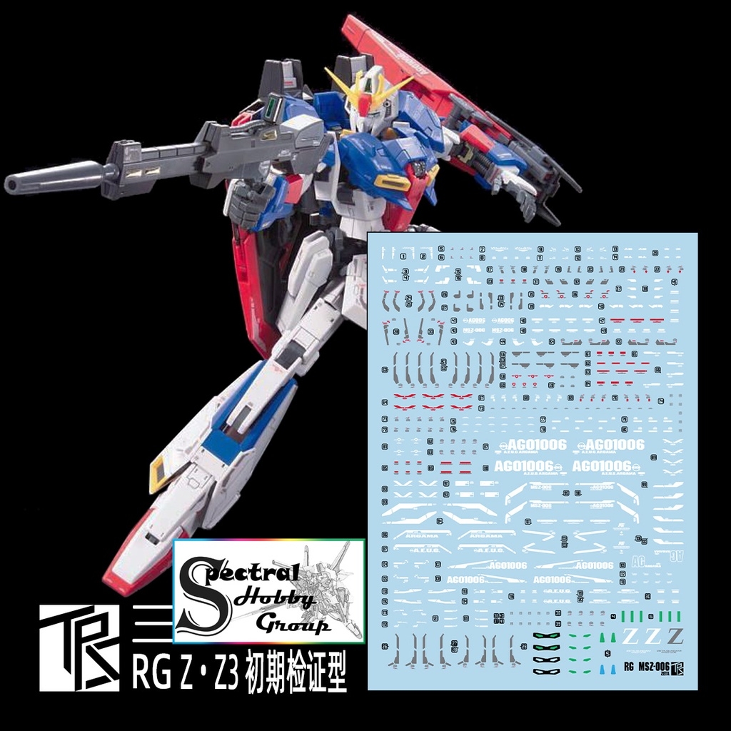 Decal nước dán mô hình Zeta PLUS A1 C1 Z3 Red ver.ka PG MG RG HG các loại Water sticker
