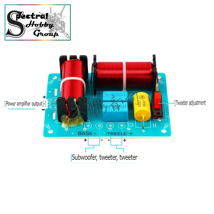 Mạch âm thanh Phân tần 2 đường tiếng 80W 160W Bass Treble WEAH 2-way high and low speaker crossover