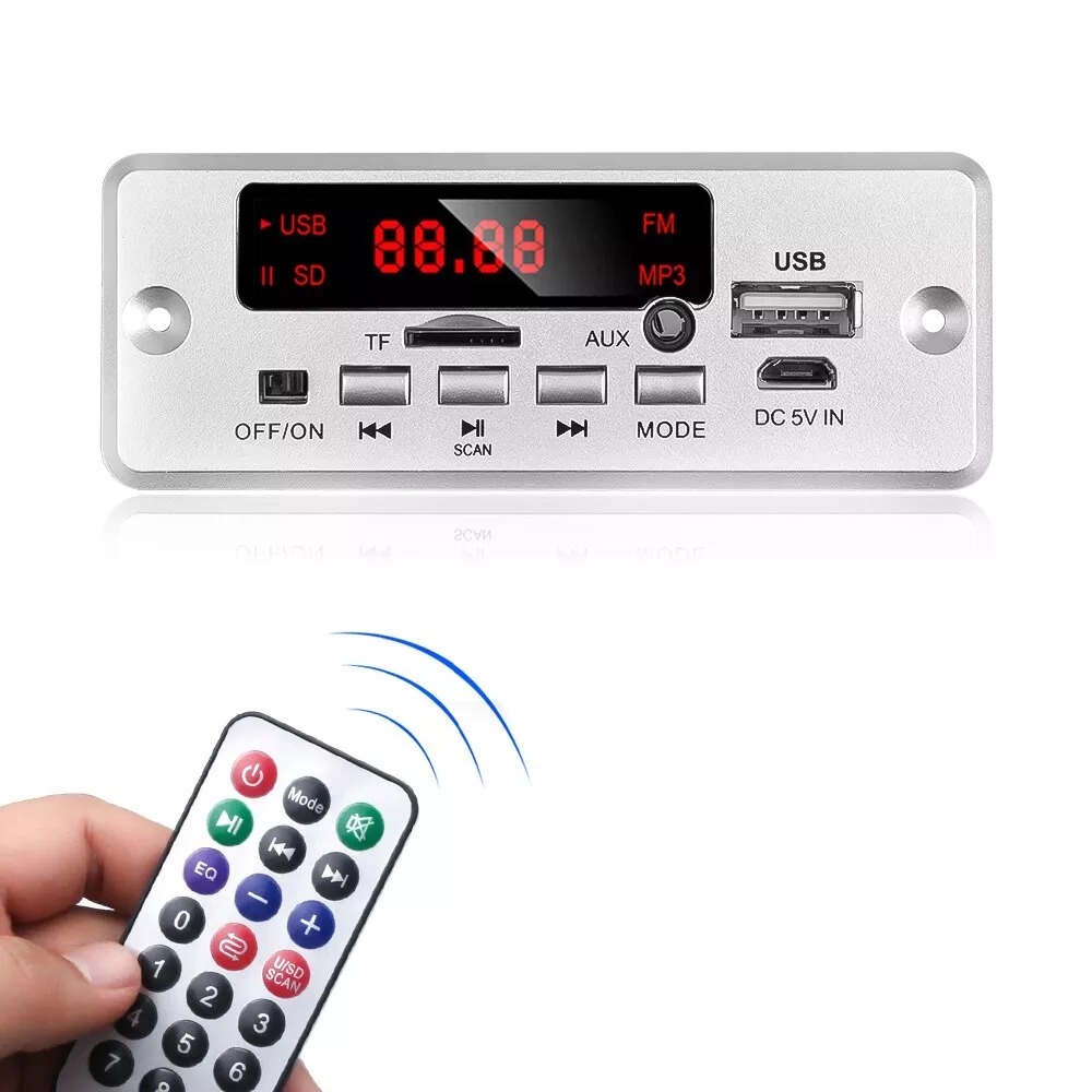 Mạch khuếch đại Giải Mã Âm Thanh Bluetooth 5.0 25W *2 Màn LCD 12V JX806BT Amplifier Bluetooth speaker