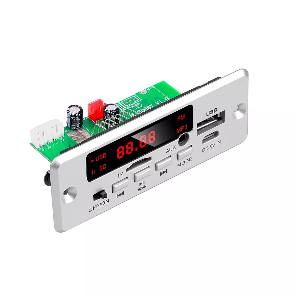 Mạch khuếch đại Giải Mã Âm Thanh Bluetooth 5.0 25W *2 Màn LCD 12V JX806BT Amplifier Bluetooth speaker