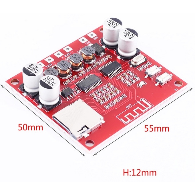 Mạch âm thanh XH-A233 2x 15W MP3 Bluetooth 4.2 DC12-24V Amplifier Board Dual Channel