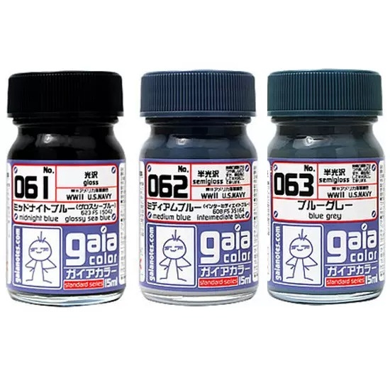 Sơn mô hình GAIA Color 061 - 075 trắng xám series White Blue Gray Sunin paint